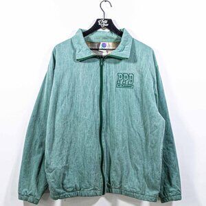 Ocean East Plaid Lined Zip Jacket Small Medium Point Pleasant Beach SunFaded VTG